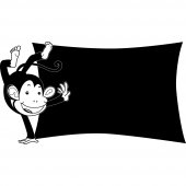 Monkey - Chalkboard / Blackboard Wall Stickers