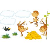 Monkeys Set Wall Stickers