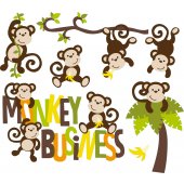 Monkeys Set Wall Stickers
