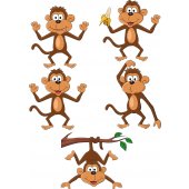 Monkeys Set Wall Stickers