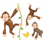 Monkeys Set Wall Stickers