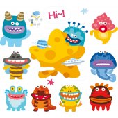 Monsters Set Wall Stickers