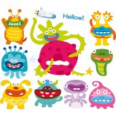 Monsters Set Wall Stickers