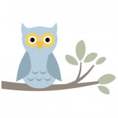 Owl Branch Wall Stickers