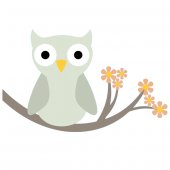 Owl Branch Wall Stickers