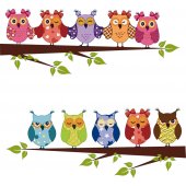 Owl Branch Wall Stickers