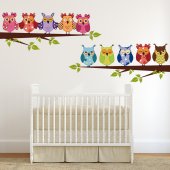 Owl Branch Wall Stickers