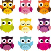 Owls Set Wall Stickers