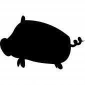 Pig -Chalkboard / Blackboard Wall Stickers