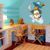 Pirate penguin Wall Stickers