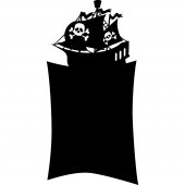 Pirate Ship - Chalkboard / Blackboard Wall Stickers