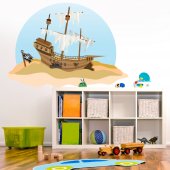 Pirate Ship Wall Stickers