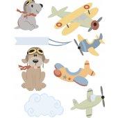 Plane Set Wall Stickers