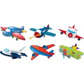 Plane Set Wall Stickers