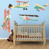 Plane Set Wall Stickers