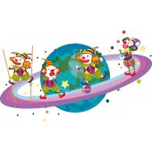 Planet clowns Wall Stickers