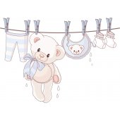 Pooh Clothing Wall Stickers