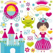 Princess Accessories Wall Stickers
