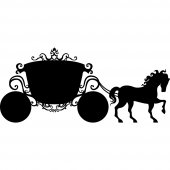 Princess carriage - Chalkboard / Blackboard Wall Stickers