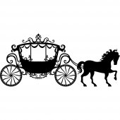 Princess carriage Wall Stickers