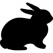 Rabbit - Chalkboard / Blackboard Wall Stickers