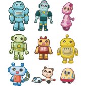 Robot Set Wall Stickers