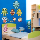 Robot Set Wall Stickers