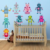 Robot Set Wall Stickers