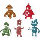 Robot Set Wall Stickers