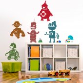 Robot Set Wall Stickers