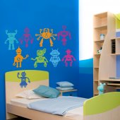 Robot Set Wall Stickers