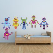 Robot Set Wall Stickers