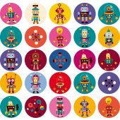 Robot Set Wall Stickers