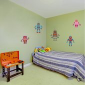 Robot Set Wall Stickers