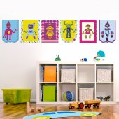 Robot Set Wall Stickers