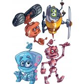 Robot Set Wall Stickers