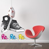 shoes Set Wall Stickers