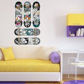 Skateboard Set Wall Stickers