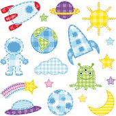 Space Set Wall Stickers