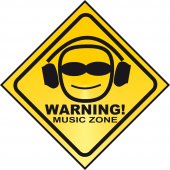 Warning Music Wall Stickers