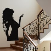 Woman Blowing Wall Stickers