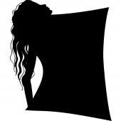 Woman Chalkboard / Blackboard Wall Stickers